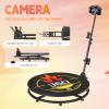 360 Photo Booth Machine for Parties, 22.5" Slow Motion Rotating Video Booth for 1-3 People Stand, RGB Strip Light Software APP Control 360 Photo Booth view 4