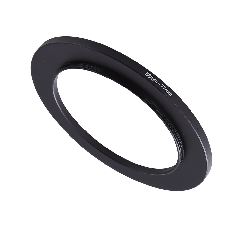 58-77mm Step-Up Ring Adapter, 58mm to 77mm Step Up Filter Ring for 58mm Lens Mount 77mm for DSLR Lenses and ND UV CPL IR Filters 58-77mm