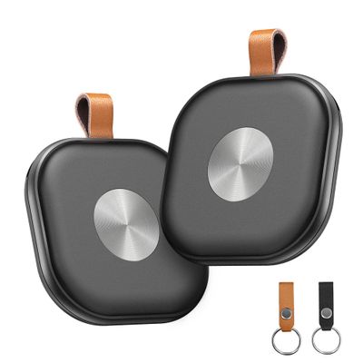 Air Tracker Tags, 2 Pack, Item Finder Work for Find My APP (iOS Only), Worldwide Tracker for Keys, Bags Luggage, Suitcases and Wallet, Black