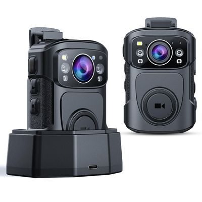 BOBLOV B4K5 4K Body Camera, 3400mAh IP68 Waterproof GPS Police 128GB Body Cams for 11Hrs(1080P Only) Video Record, Provide Charging Dock, Night Vision Video Camcorder for Personal, Guard Civilians