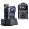 BOBLOV B4K5 4K Body Camera, 3400mAh IP68 Waterproof GPS Police 128GB Body Cams for 11Hrs(1080P Only) Video Record, Provide Charging Dock, Night Vision Video Camcorder for Personal, Guard Civilians view 1