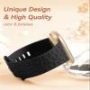Odbeai Leopard Engraved Compatible with Fitbit Versa 4 Bands for Woman,for Versa 3/Sense 2/Sense Bands,Cute Fancy Soft Silicone Sport Waterproof Replacement Strap view 2