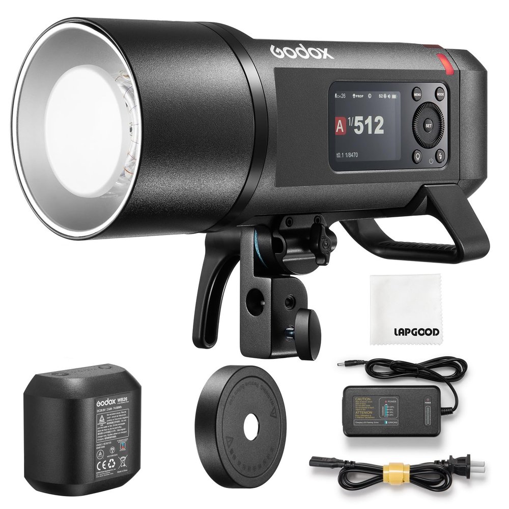 Godox AD600 Pro II AD600Pro II 600Ws Outdoor Flash,40W Bi-Color 2800K-6000K,2.4G Wireless X System,TTL GN87 HSS 1/8000s,0.01s~0.9s Recycle Time, Freeze Mode 10 Power Steps