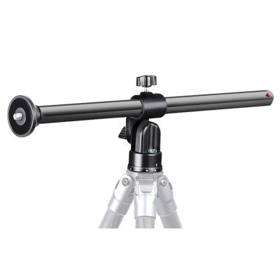 19in Arrow Arm for Tripod, Retractable Horizontal Center Column Tripod Boom Arm Support 360 Swivel Adjustment Wide Angle Shooting for Aerial Photography, Macro & Low Angle Shoot