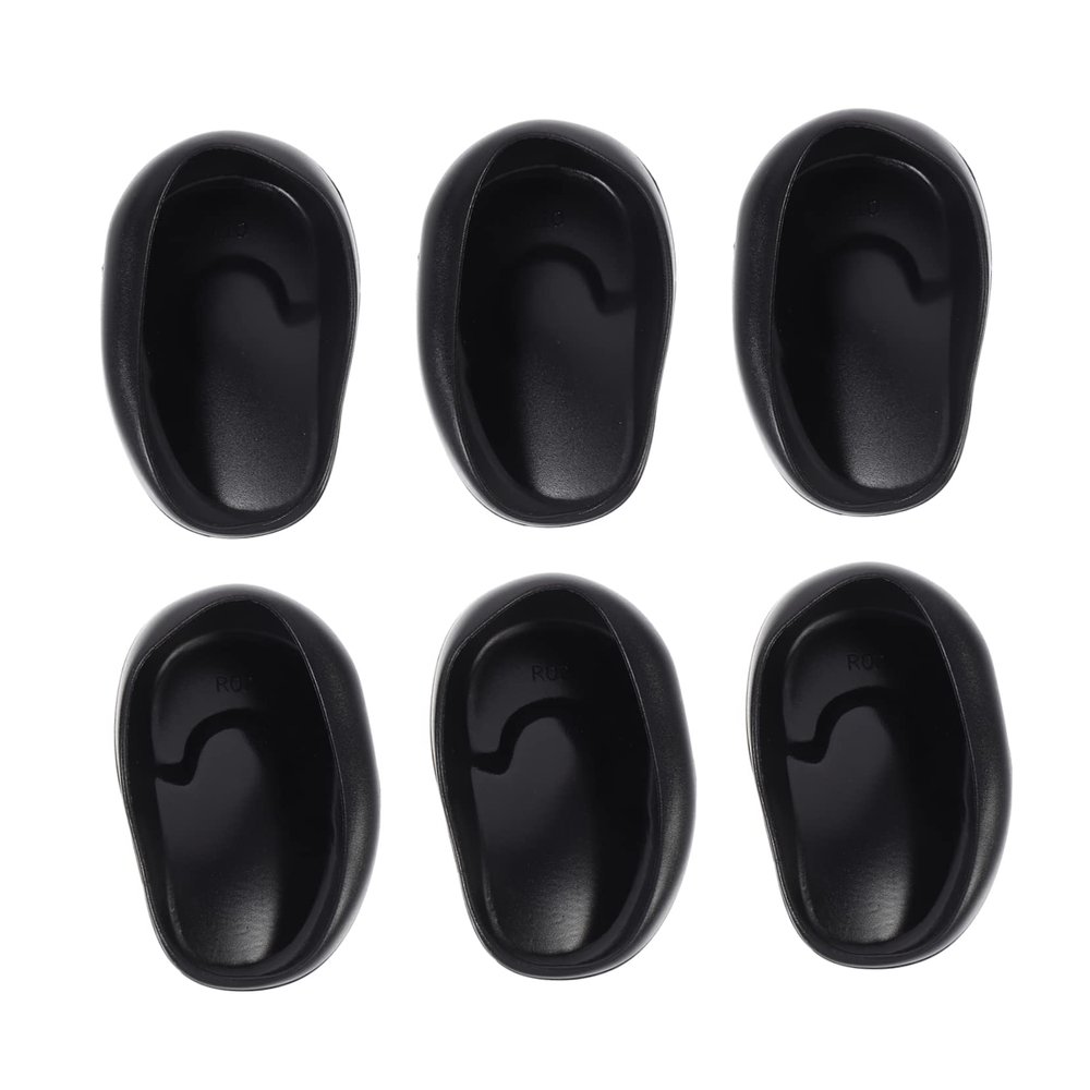 Plastic Earmuffs Hair Coloring Ear Protectors 6 Pack for Salon Use