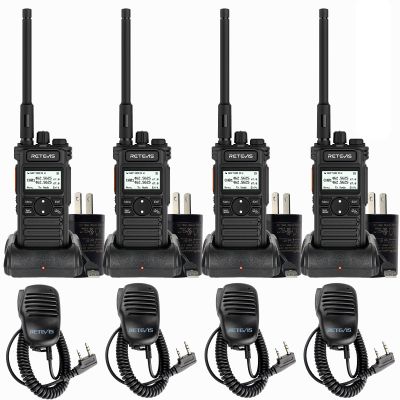 (2nd Gen RT86) Retevis RT86S Two Way Radio with Mic,Emergency 2 Way Radio Long Range,NOAA Radio, High Power, LCD Screen, Group Call, Type-C, Durable Radio Walkie Talkie for Snowstorm Logistics(4 Pack)
