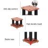 MIQXUAN Speaker Stands Speaker Stands,1 Pair Surround A Set of Wooden Double Base Brackets, for Bookshelf Speakers Up to 55 Lbs view 3