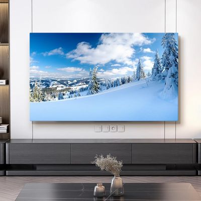 JONKMY TV Cover TV Dust Cover Indoor 42""-85"" Dust-Proof Cover Art Patterns TV Screen Protector Televisions Computer LED LCD Display Cover for Bedroom Living Room Decoration-Blue-2||70-75 inch