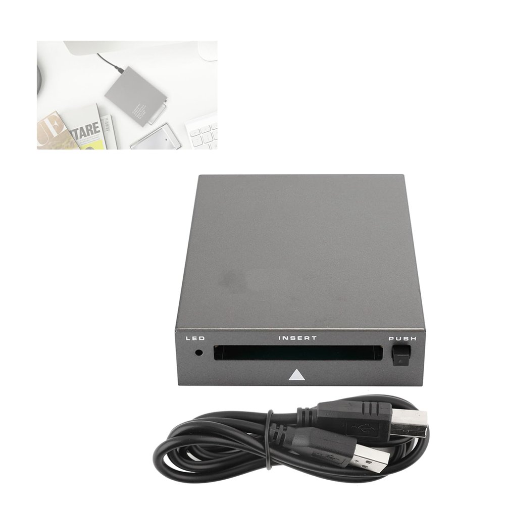 PC Card Reader,USB2.0 Plastic Version Interface PCMCIA Card Reader ATA Flash PCMCIA PC Card to USB 2.0 Industrial Grade Card Reader Plug and Play Adapter for PC Computer