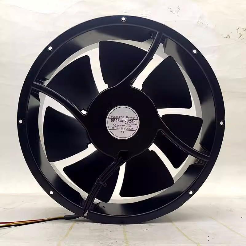 for DF25489B24H 25489 24V 4.50A 25CM Three Wire Metal Frame Cooling Fan
