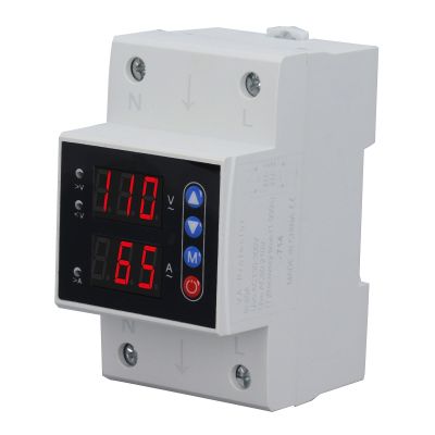 Adjustable Voltage Protector, Overcurrent Protector Guard with Over Under Voltage AC80 to 300V 80A for Stabilizer, Safety, and Control
