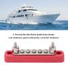 5 Terminal Distribution Block Busbar, Circuit Modification Busbar Connection, Wire Terminal Block for Circuit Modification 48VDC 100A High Current view 2