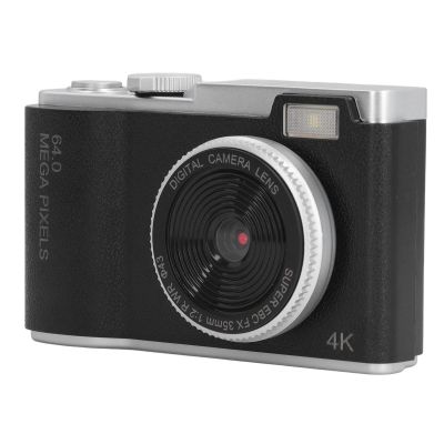 Asixxsix Digital Camera, 48MP 1080P 2.4 Inch Screen 16x Digital Zoom Autofocus Anti Shake Point and Shoot Camera with Fill Light, Selfie, Timestamp, Filters Rechargable Vlogging Camera