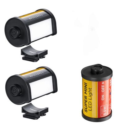 2 Pack TTARTISAN Magnetic LED Light, Rechargeable Mini LED Camera Light 3000K/4500K/6000K CRI95+ for Photography, Super Mini, Magnetic Mount with 0-180 Degrees Adjustment, Lanyard Hole
