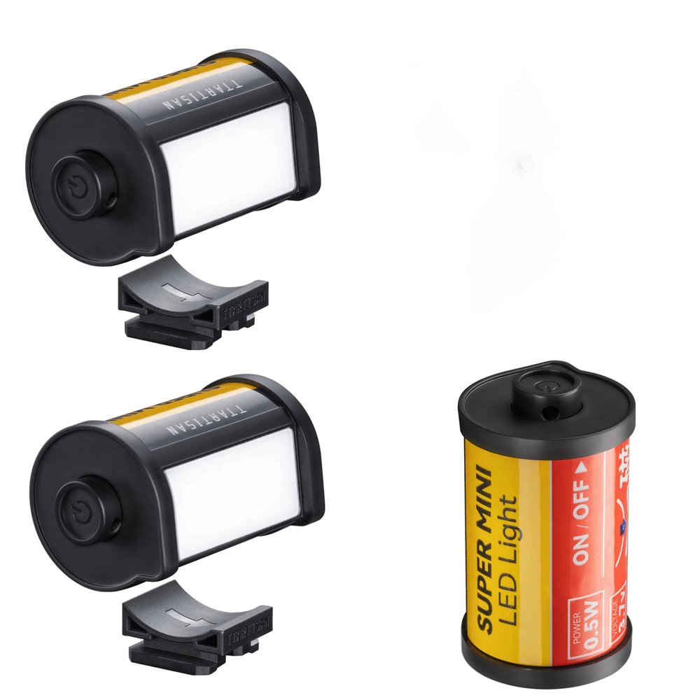 2 Pack TTARTISAN Magnetic LED Light, Rechargeable Mini LED Camera Light 3000K/4500K/6000K CRI95+ for Photography, Super Mini, Magnetic Mount with 0-180 Degrees Adjustment, Lanyard Hole