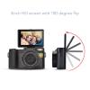 4K Digital Camera, 48MP Autofocus Vlogging Camera with 3inch Flip Screen, 16X Zoom Anti Shake and Face Beautifying Function, 4k Cameras for Photography (Black) view 3