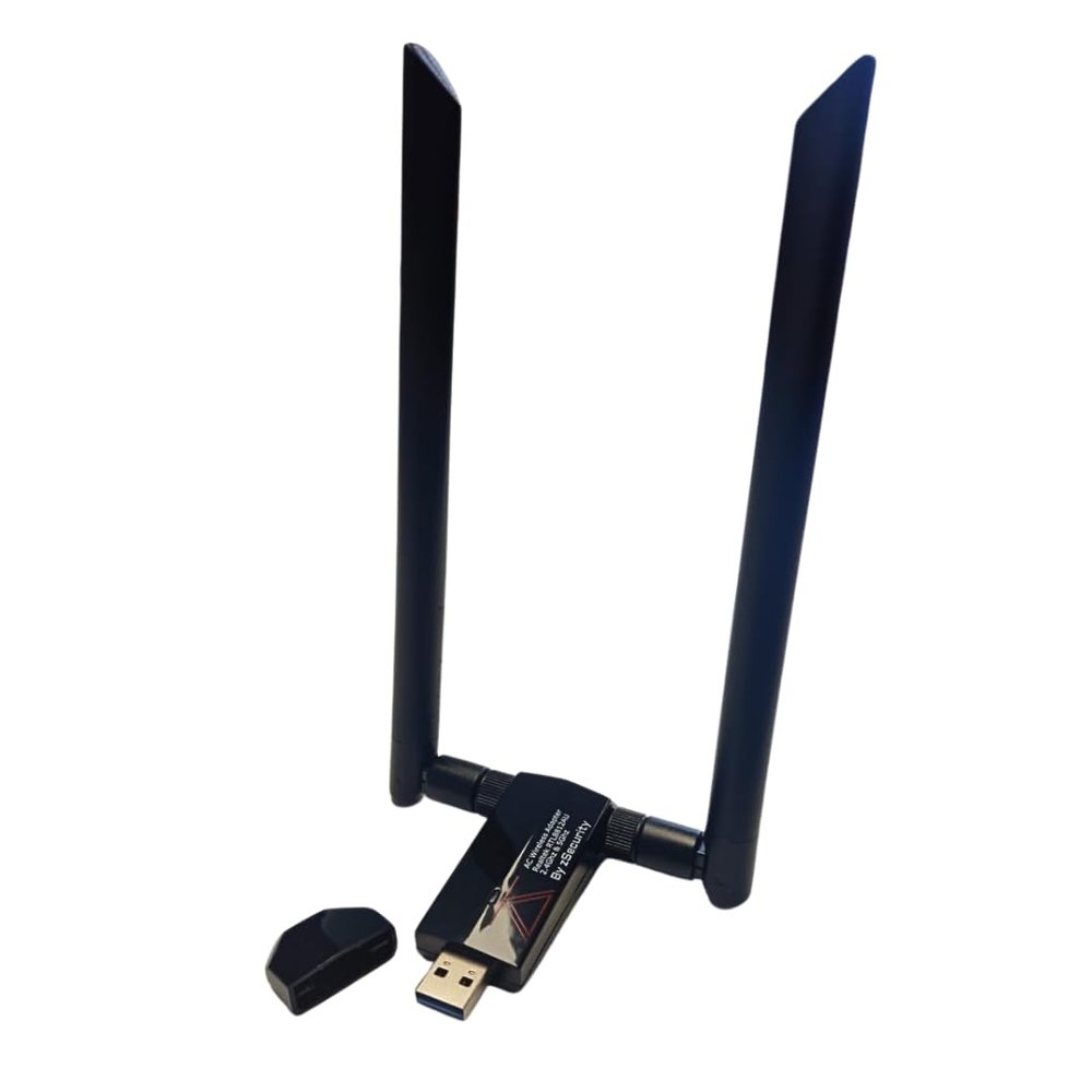 zSecurity RTL8812AU Dual Band Wireless Adapter  2.4/5GHz USB  Realtek Chipset  2X 6dBi Antennas  Monitor Mode, Packet Injection, Aircrack-ng  Linux, MacOS, Windows
