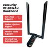 zSecurity RTL8812AU Dual Band Wireless Adapter  2.4/5GHz USB  Realtek Chipset  2X 6dBi Antennas  Monitor Mode, Packet Injection, Aircrack-ng  Linux, MacOS, Windows view 4
