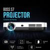 Boss S7 4K Projector  7000 Lumens, 3D Android Smart Projector - 3840x2160 Resolution, Free Projector Screen, Free mount, 300" Display, Bluetooth & Wi-Fi  Home Theater view 2