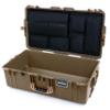 Pelican Air 1615 Case by ColorCase - Dark Desert Dirt - Large Size Waterproof Case Computer Pouch Lid Organizer Only - Desert Tan Handles & Latches view 1