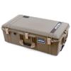 Pelican Air 1615 Case by ColorCase - Dark Desert Dirt - Large Size Waterproof Case Computer Pouch Lid Organizer Only - Desert Tan Handles & Latches view 2