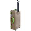 Pelican Air 1615 Case by ColorCase - Dark Desert Dirt - Large Size Waterproof Case TrekPak Divider Kit & Computer Pouch Lid Organizer - Lime Green Handles & Latches view 4