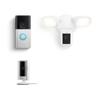 Ring Floodlight Cam Wired Pro, White with Ring Battery Doorbell Plus and All-new Ring Indoor Cam, White view 1