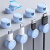 9 Pack Cord Organizer, Chfeila [360Rotating Twist-Lock] Magnetic Cable Management Clips, Adhesive Phone Charging Keeper Wire Cord Holder for Nightstand/Car/Wall, Office Desk Accessories Decor (Blue) view 1