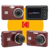KODAK PIXPRO FZ45 16MP Digital Camera with 4X Optical Zoom 27mm Wide Angle and 2.7" LCD Screen Bundle with 32GB SD Memory Card, AA Batteries (4 Pack), Lens Cleaning Cloth (Red) view 3