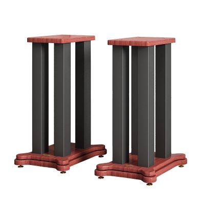 MIQXUAN Speaker Stands Bookshelf Speaker Stands, Strong Double Wood Base with Floor Spikes, Surround Sound Speaker Stands for Satellite & Bookshelf Speakers (Size : 50cm)