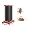 MIQXUAN Speaker Stands Bookshelf Speaker Stands, Strong Double Wood Base with Floor Spikes, Surround Sound Speaker Stands for Satellite & Bookshelf Speakers (Size : 50cm) view 2