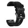 Abanen Quick Fit 22mm Leather Watch Bands for Garmin Fenix 8 47mm / epix Pro 47mm/ Instinct 3 45mm, Soft Leather with Silicone Lining Sweatproof Wrist Strap for Fenix 7/6/5 (Black) view 1