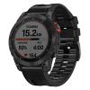 Abanen Quick Fit 22mm Leather Watch Bands for Garmin Fenix 8 47mm / epix Pro 47mm/ Instinct 3 45mm, Soft Leather with Silicone Lining Sweatproof Wrist Strap for Fenix 7/6/5 (Black) view 2
