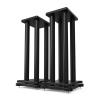 MIQXUAN Speaker Stands Bookshelf Speaker Stand, Floor Speaker StandsWith Double Layer Wooden Platform Base, for Satellite & Bookshelf Speakers (Size : 60cm) view 1