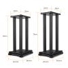 MIQXUAN Speaker Stands Bookshelf Speaker Stand, Floor Speaker StandsWith Double Layer Wooden Platform Base, for Satellite & Bookshelf Speakers (Size : 60cm) view 2