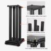 MIQXUAN Speaker Stands Bookshelf Speaker Stand, Floor Speaker StandsWith Double Layer Wooden Platform Base, for Satellite & Bookshelf Speakers (Size : 60cm) view 4