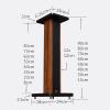 MIQXUAN Speaker Stands Wood Speaker Stands, Bookshelf Floor Speaker Stand with Sand Filling Tuning Function, for Surround Sound and Book Shelf Speakers (Size : 15cm) view 2