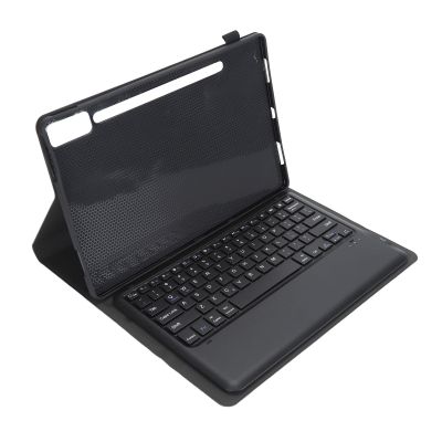 UPQRSG Magnetic Keyboard Case for Tab P12 12.7 Inch 2023 Tablet, Adjustable Angle TPU Tablet Case with Pen Slot, TB370FU TB371FC Detachable Case (Black)