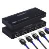 4K 60Hz HDMI Splitter 1x4, 1 in 4 Out HDMI Duplicator/Switcher, 4Kx2K 30Hz 4:4:4 & 60Hz 4:2:0, HDR Compatible for Fire Stick, PS5, Xbox Series X, PC, Home Theater, Not A Switch(4K 1in4 Out) view 2