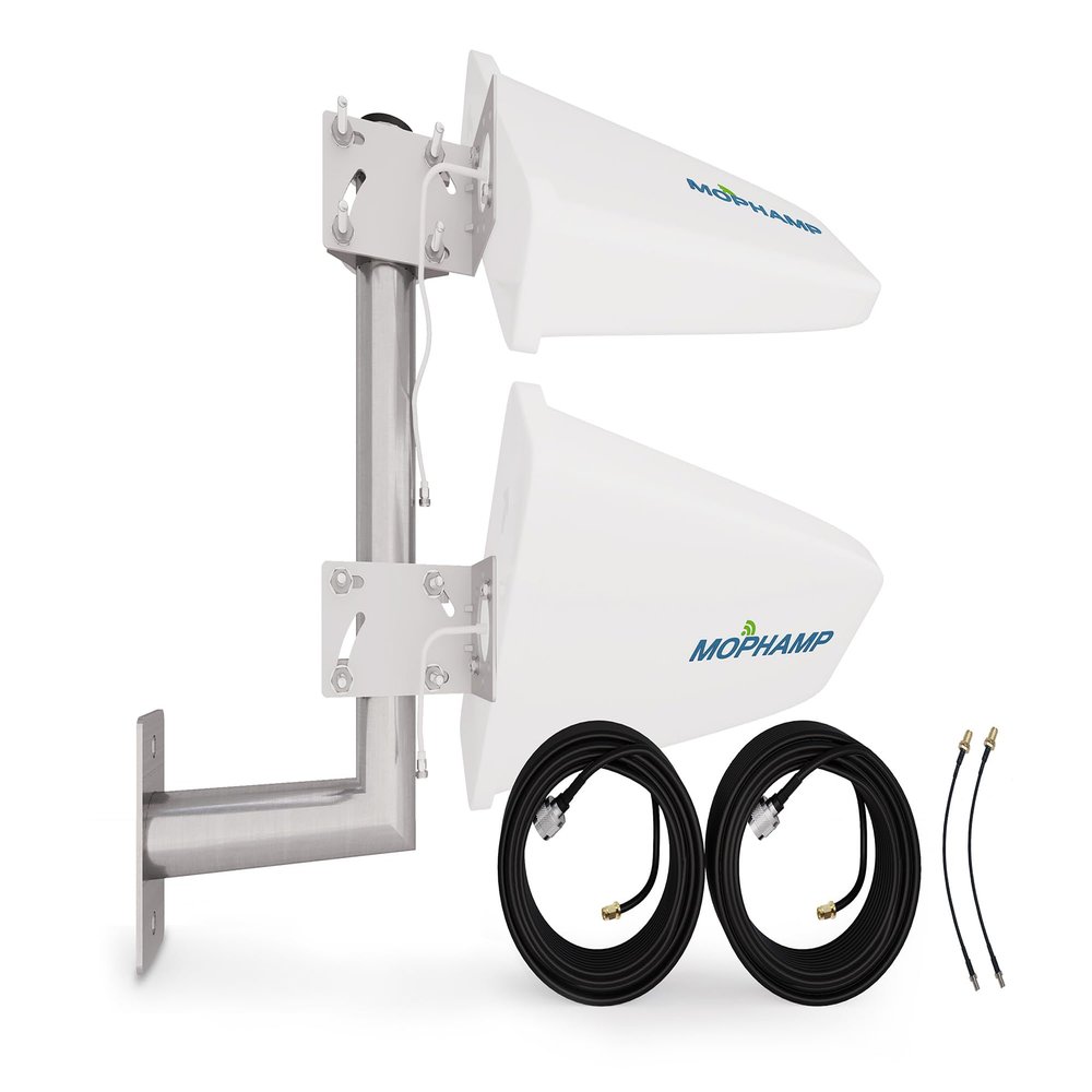 MIMO 2x2 External 4G LTE/5G Log Periodic Antenna 698-3800 MHz 10dBi Works with Hotspots, Routers, Gateways SMA TS9 Ports | L-Mount Included