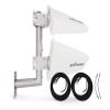 MIMO 2x2 External 4G LTE/5G Log Periodic Antenna 698-3800 MHz 10dBi Works with Hotspots, Routers, Gateways SMA TS9 Ports | L-Mount Included view 1