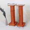 MIQXUAN Speaker Stands A Pair of Solid Wood Speaker Stands, for Home-Cinema HiFi Desktop and Satellite Speakers Monitor Stands, Includes Rubber Anti-Vibration Pad & Carpet Spikes (Size : 40cm) view 2
