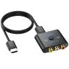 CAMWAY RCA to HDMI Converter - 16:9/4:3 Conversion 1080P AV to HDMI Adapter for Wii/PS1/PS2/N64/X-box/DVD/VCR,Composite CVBS Video Audio Converter with HDMI Cable Supports PAL,NTSC view 1
