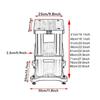 MIQXUAN Speaker Stands Universal Speaker Stand, for Medium/Large Bookshelf Speakers, Adjustable Spikes, Sturdy Construction, Ideal for Home Theater Speakers (Size : 61cm) view 2