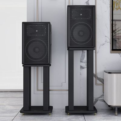 MIQXUAN Speaker Stands Bookshelf Speaker Stands, Surround Sound Speaker Stands for Satellite & Bookshelf Speakers, with Adjustable Spikes, Supports 132lbs/60kg (Size : 50cm)