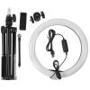 10 Inches Dimmable Led Ring Light Photography Fill Light, Ring Light with Stand and Phone Holder Live Ring Light with Tripods for Makeup Video Studio view 1