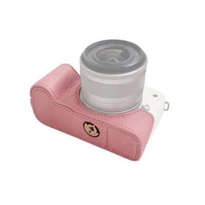Andoer Portable Camera Protective Case Retro Style Camera Case Holder Carry Bag Opening Bottom Design with Shoulder Strap Replacement for Canon EOS M50/M50 II/M5