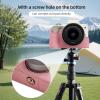 Andoer Portable Camera Protective Case Retro Style Camera Case Holder Carry Bag Opening Bottom Design with Shoulder Strap Replacement for Canon EOS M50/M50 II/M5 view 3