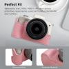 Andoer Portable Camera Protective Case Retro Style Camera Case Holder Carry Bag Opening Bottom Design with Shoulder Strap Replacement for Canon EOS M50/M50 II/M5 view 4
