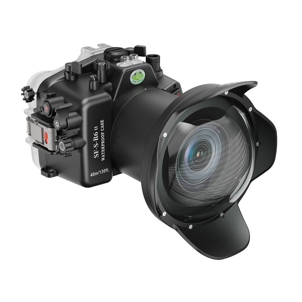 Sea frogs Camera Housing Compatible with Canon EOS R6 II with EF 24-70 F/2.8 LIUSM Wide Angle Lens,Waterproof IPX8 Rated, 40m/130ft Depth Protection Underwater Camera Case, Ideal for Diving, Surfing